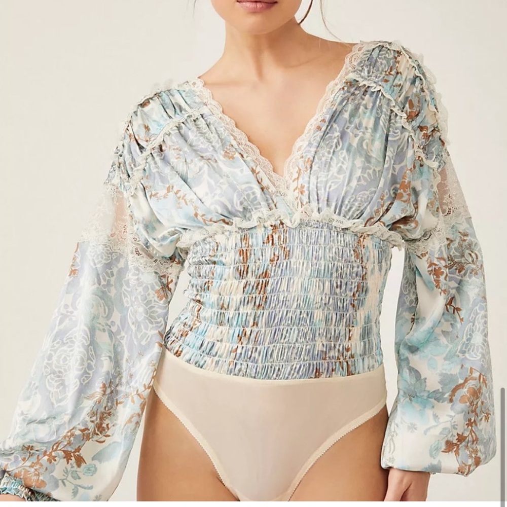 Free People Worth the Wait Long Sleeve Bodysuit